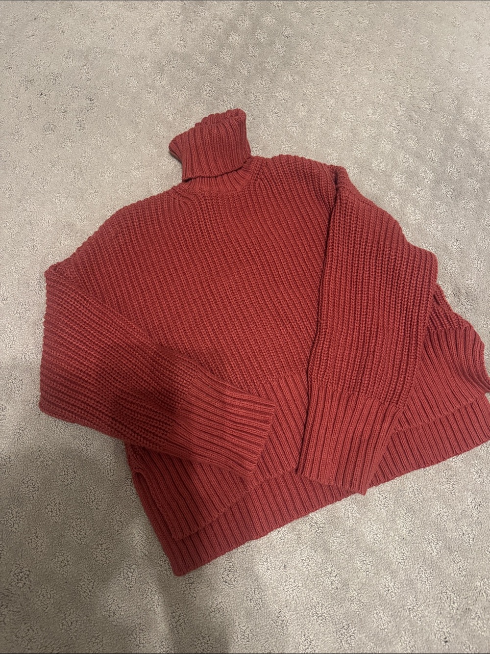 Madewell Chunky Ribbed Turtleneck Sweater - Rust